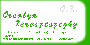 orsolya keresztszeghy business card